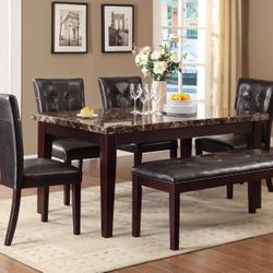 New Marble Top Table And 4 Chairs 