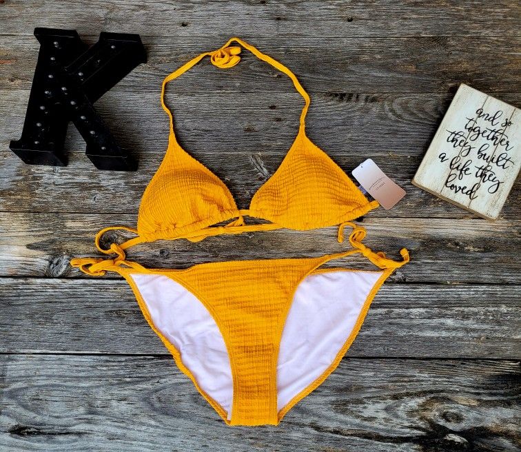 Orange Two Piece Swimsuit