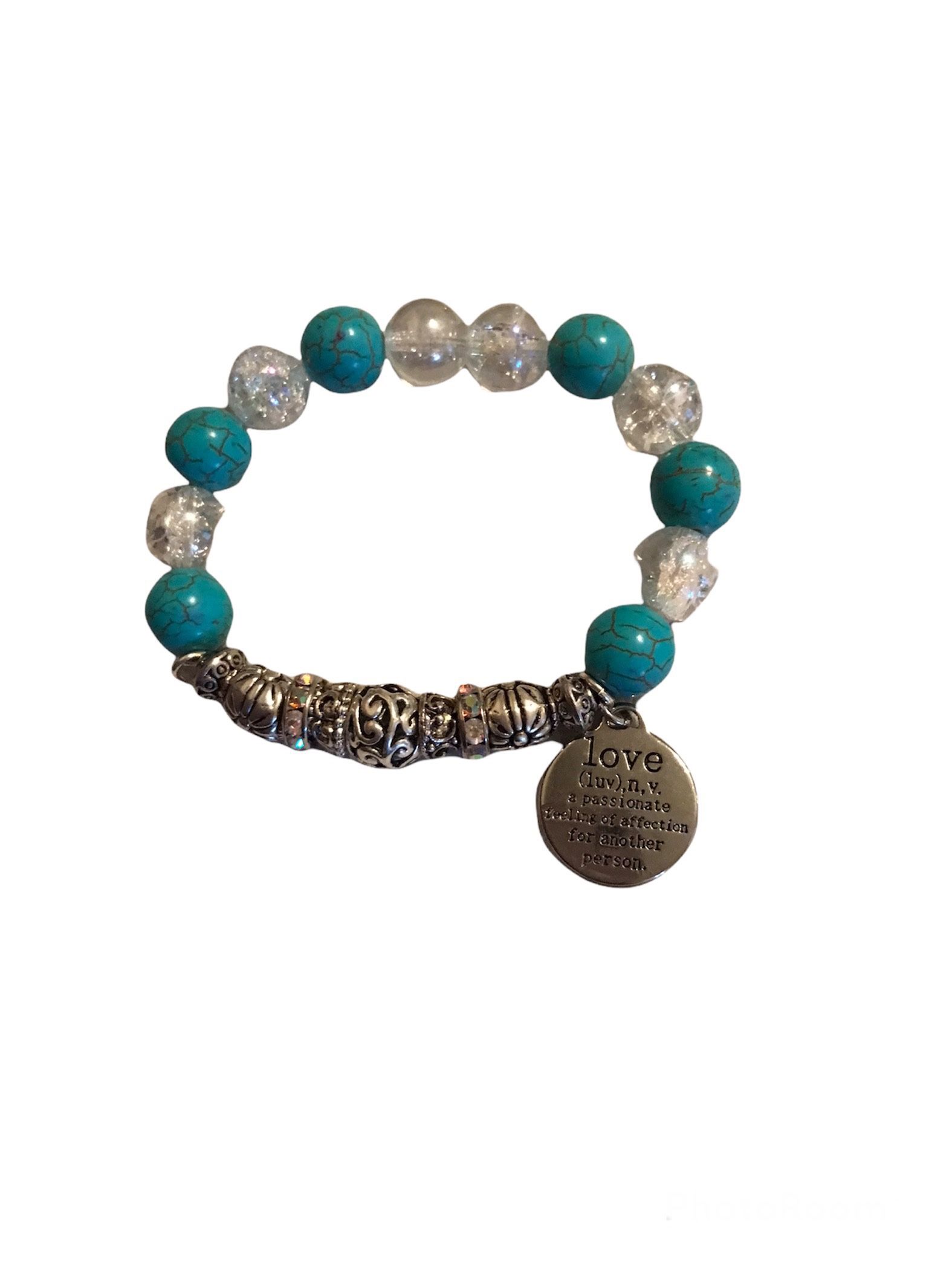 Turquoise & Glass Bracelet