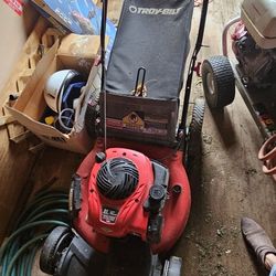 Troy-bilt Gas Powered Lawn Mower And Stihl Gas Powered Weed Wacker