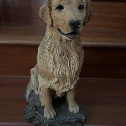 Cast Stone Golden Retriever Dog 15.5”x12”