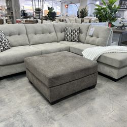 SECTIONAL AVAILABLE IN  BEIGE OR LIGHT BROWN ((CHAISE NOTINCLUDED $279