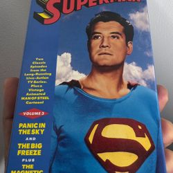 T.V.'s Best Adventures of Superman VHS 1996 Volume 3 Panic in the Sky Big Freeze