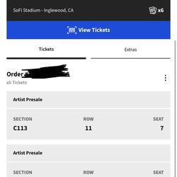 Ye Tickets CENTER FIELD SoFi Concert Friday 4/3 
