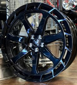 24” RANGE ROVER FORGED GLOSS BLACK WHEELS WITH TIRES LAND ROVER DEFENDER