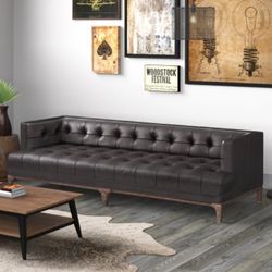 Real Leather Couch - Excellent condition - Santa Monica)