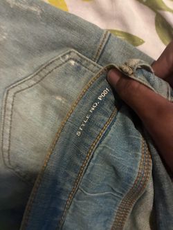 Light Wash Distressed  purple  Jeans