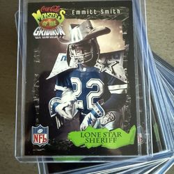 1995 Coca-Cola Monsters of the Gridiron Complete Set – Emmitt Smith Faulk Seau