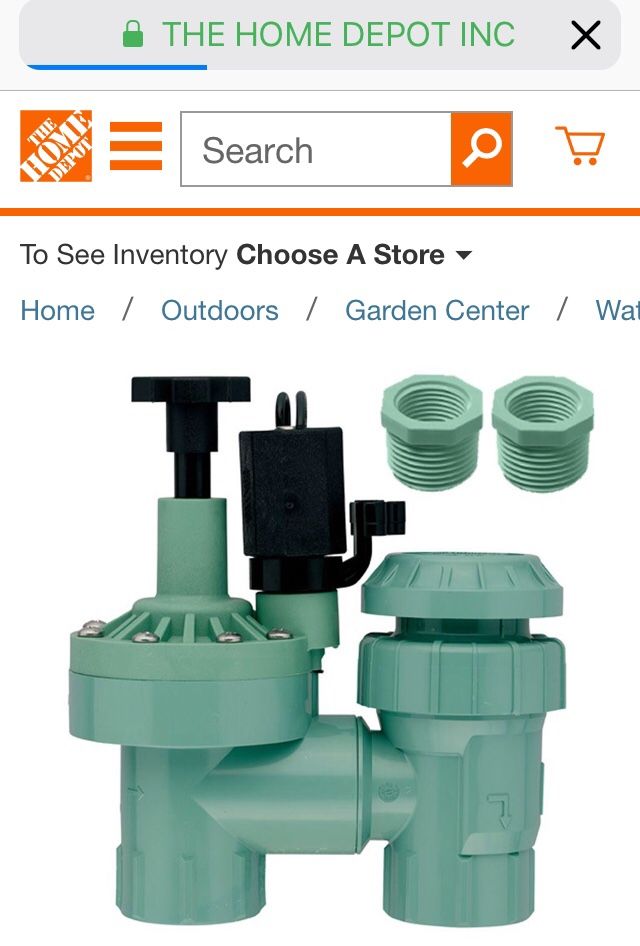 Orbit sprinkler valve anti-siphon 1” irrigation system