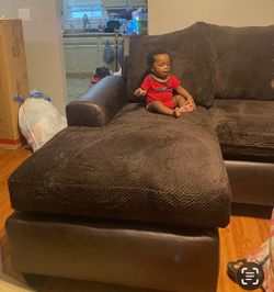 Brown sectional