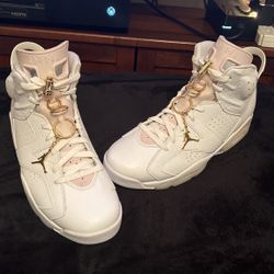 Jordan 6 Gold Hoops