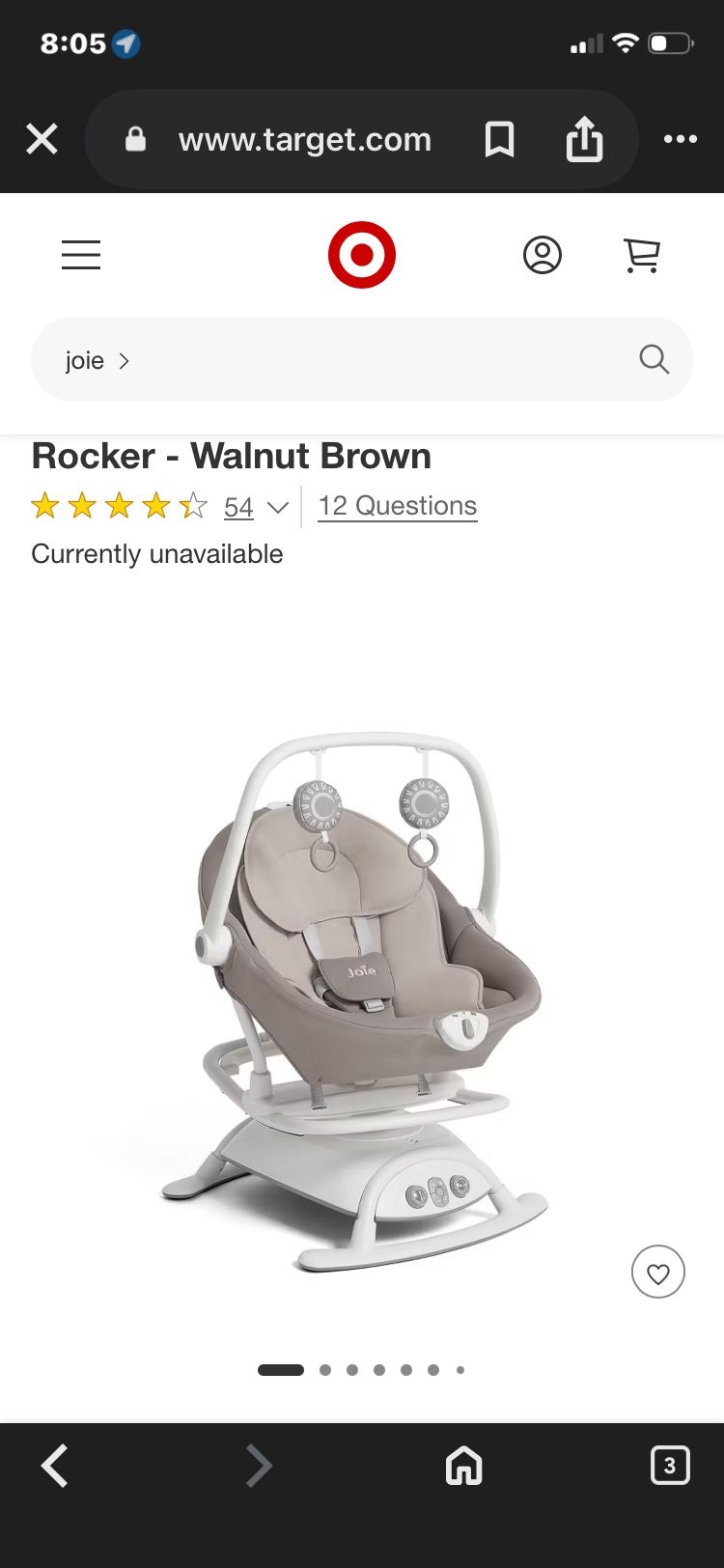 Brand New 2 IN 1 JOIE ROCKER / GLIDER