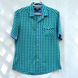 Simons Le 31 Button Down Plaid Shirt 