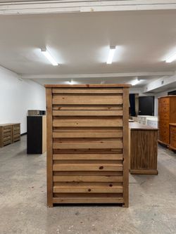 See Page for Full Set - Tall Wood 5 Drawer Dresser