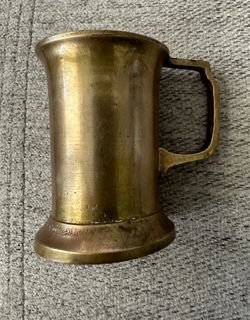 Vintage Miniature 3” Brass Stein Mug