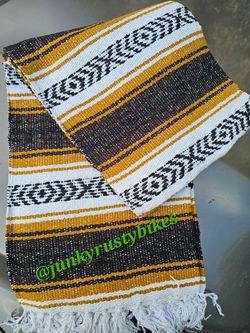 New gold falsa mexican blanket