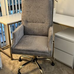 Office chair Executive Gray And Gold
