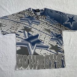 Magic Johnson T's Vintage 90s Dallas Cowboys AOP shirt