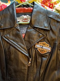Leather Jacket Harleydavison Women Adult Size Medium