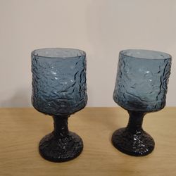 Lenox Blue Crystal Small Goblets