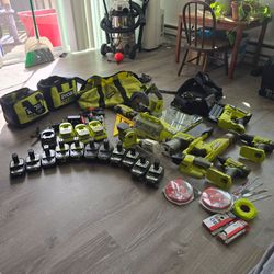 RYOBI tool bundle | 9 tools | 11 batteries | 4 chargers & more