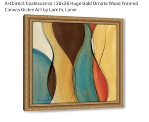 ArtDirect Coalescence I by Lanie Loreth 36x36 Framed Canvas Giclee Abstract Art