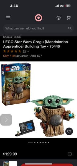 LEGO Star Wars Grogu (Mandalorian Apprentice) Building Toy - 75446