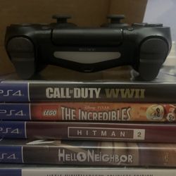 Ps4 Controller And Bundle Of 5 Games 