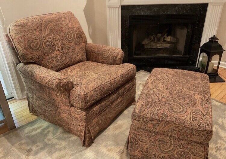Upholstery Chair And Ottoman By Calico Corner