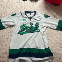 Norte Dame White Hockey Jersey