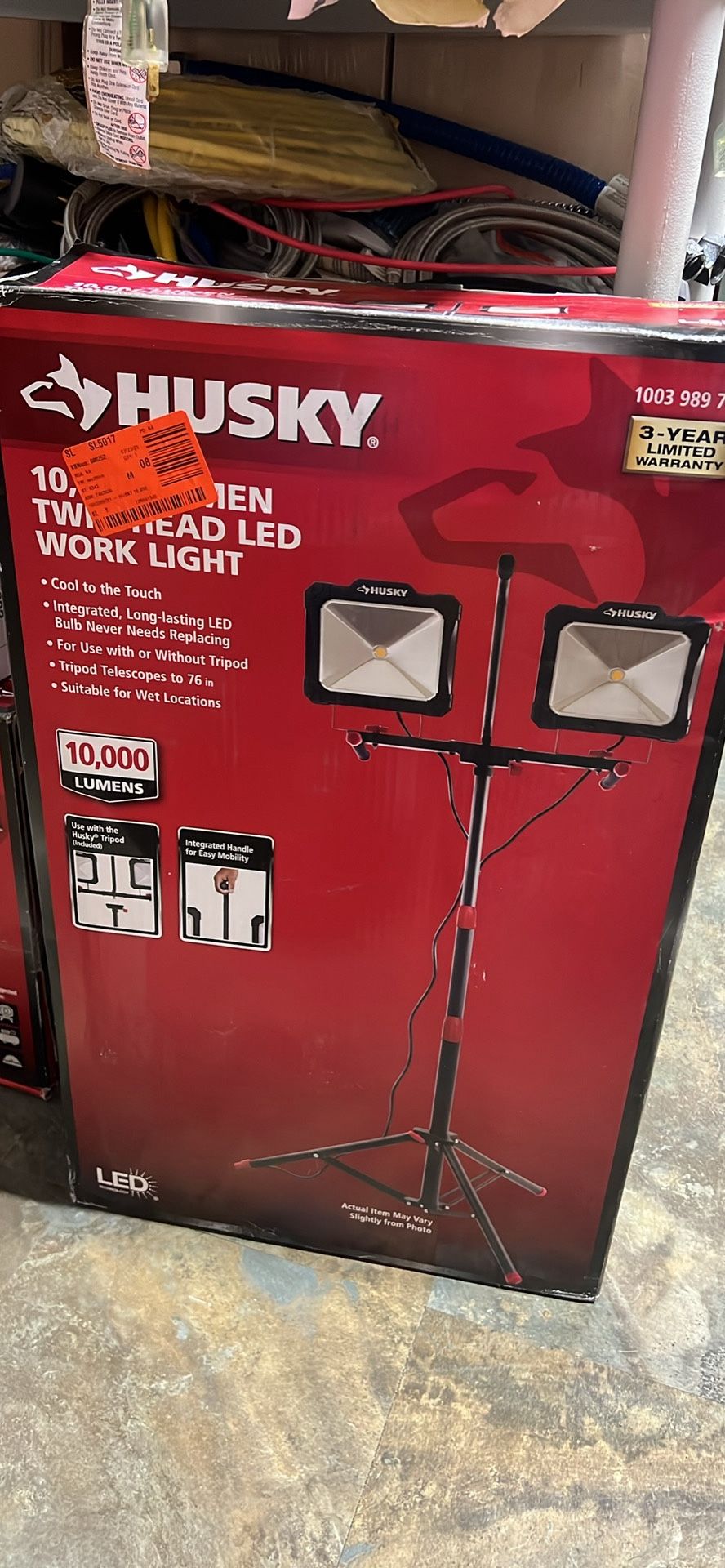 10,000-Lumen Twin-Head LED Work Light