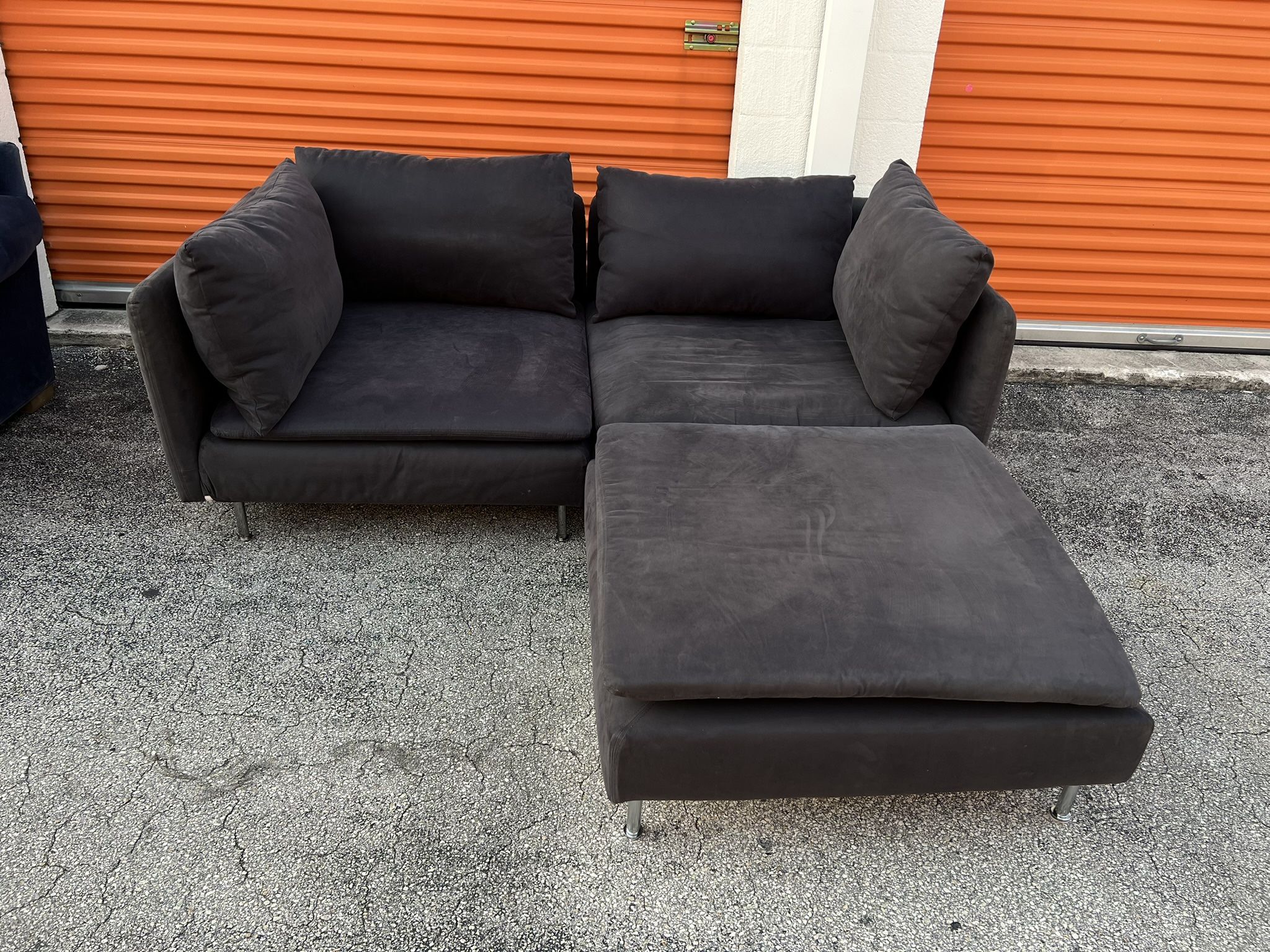 Modern Grey Cloud Sectional Couch