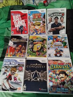 Wii games, $10 each