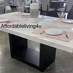 70” Genuine Marble Dining Table Brand New In Box 
