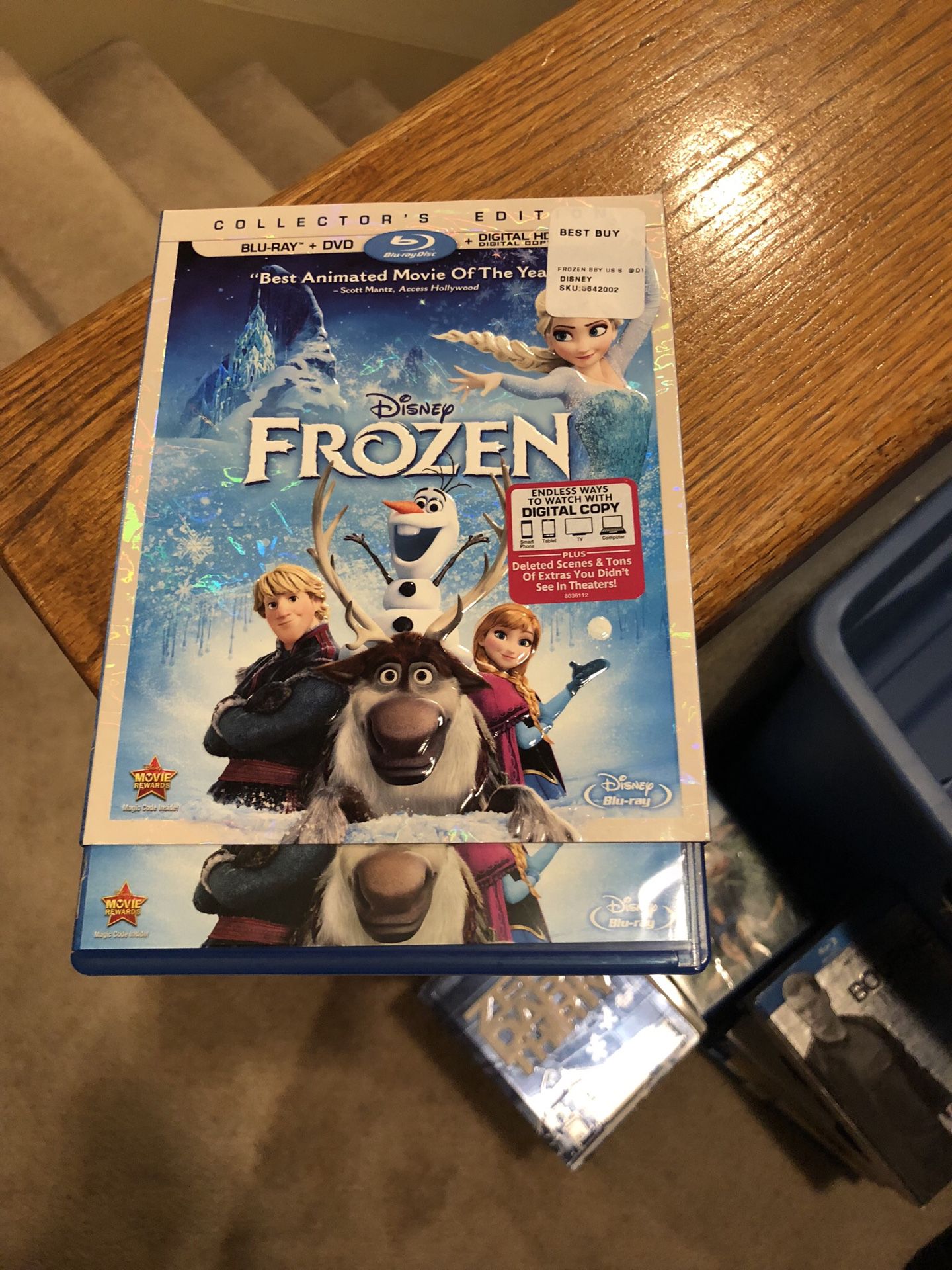 Frozen Blu Ray Movie Collectors Edition plus dvd Disney 2014 animated