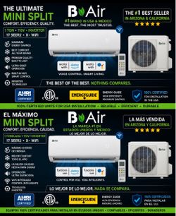 B Air 1 Ton Mini Split AC System WiFi