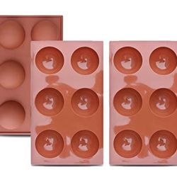 3 pack-6 Holes Semi Sphere Silicone Mold