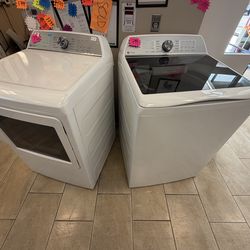 Ge  profile top load washer and gas dryer