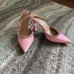 Sparkly Pink Shoes - Size 6.5