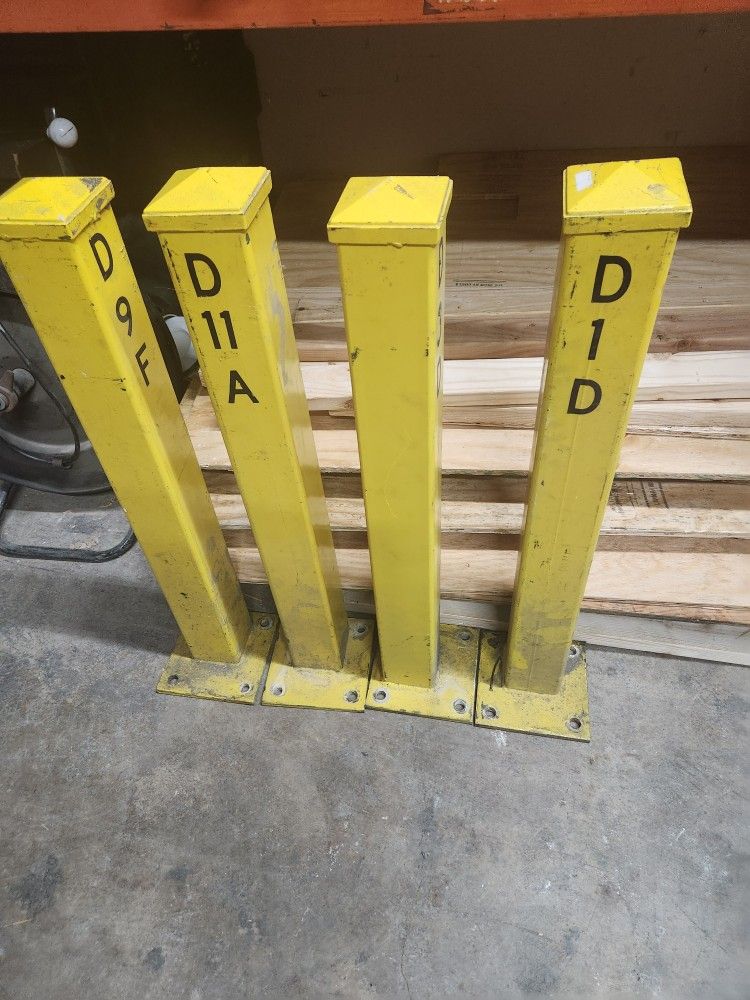 Square, Bollard Post, Yellow. $ 60 Each