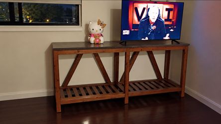 Crate & Barrel bluestone console table