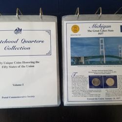 Coin & Stamp Collection - Statehood Quarters Collection - Postal Commerative Society - Coins and Stamps Proof *Please Read Entire Description 