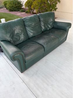Authentic leather  couch.