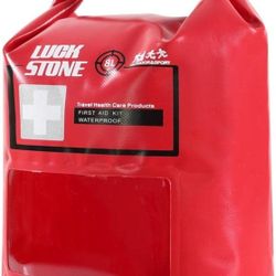 5L Emergency First Aid Kit Dry Bag for Kayaking, Sailing, Camping | Compression Bag Pouch with Shoulder Strap | Red Duffle Sack for Outdoor Activities