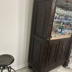 Vintage Mahogany Bar – 1900s – Carved Wood