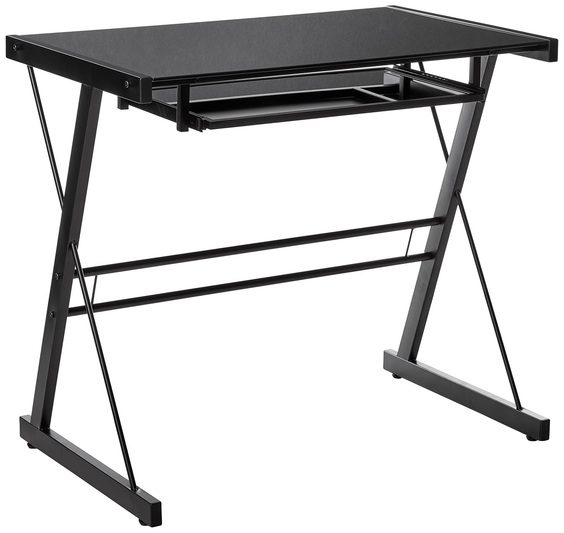 Black Metal And Glass Desk