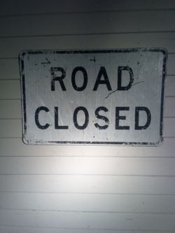 Street sign road closed