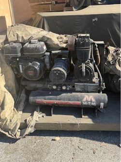 Mi-T-M 8-Gal Twin Tank Air Compressor + Generator - Honda GX390