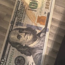 100 Dollar Bill Rug 