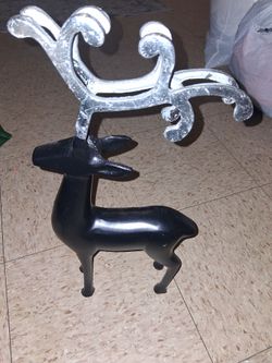 Black and silver reindeer decoration $20